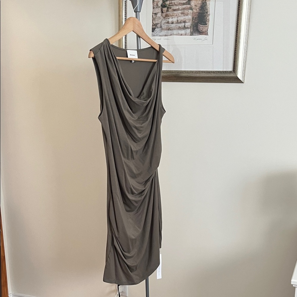 Reformation Olive Midi Dress with Draped Front